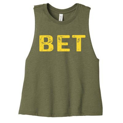 MICHIGAN BET  Women's Racerback Cropped Tank