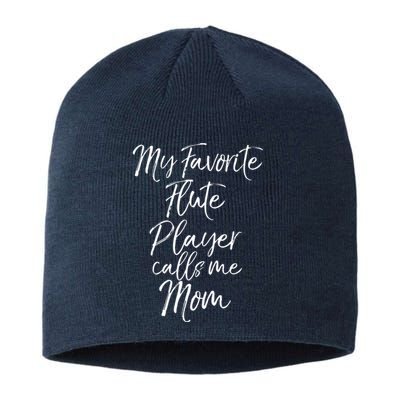 Marching Band Mom Gift My Favorite Flute Player Calls Me Mom Sustainable Beanie