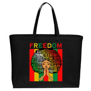 Melanin Black Magic Junenth Freedom Mom Cool Gift Cotton Canvas Jumbo Tote