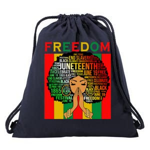 Melanin Black Magic Junenth Freedom Mom Cool Gift Drawstring Bag