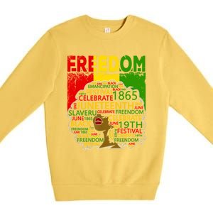 Melanin Black Magic Juneteenth Freedom Mom Cool Gift Premium Crewneck Sweatshirt