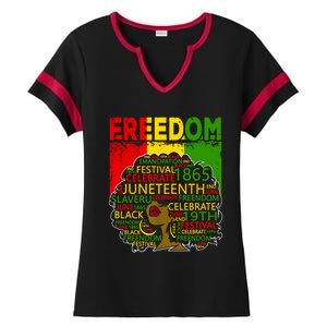 Melanin Black Magic Juneteenth Freedom Mom Cool Gift Ladies Halftime Notch Neck Tee