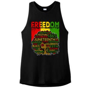 Melanin Black Magic Juneteenth Freedom Mom Cool Gift Ladies PosiCharge Tri-Blend Wicking Tank