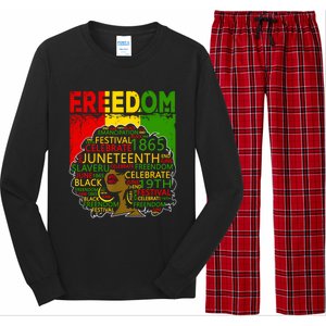 Melanin Black Magic Juneteenth Freedom Mom Cool Gift Long Sleeve Pajama Set