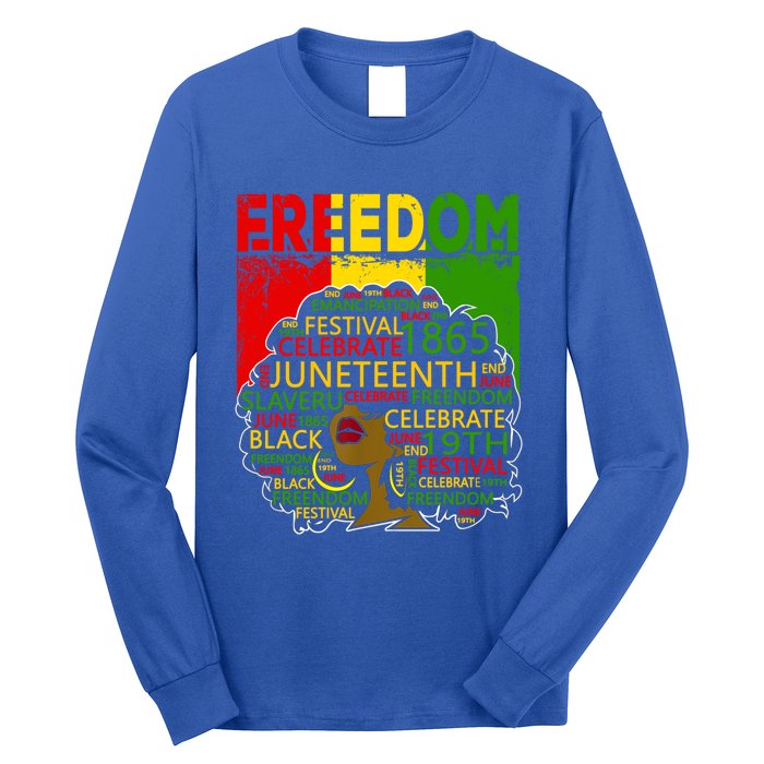 Melanin Black Magic Juneteenth Freedom Mom Cool Gift Long Sleeve Shirt