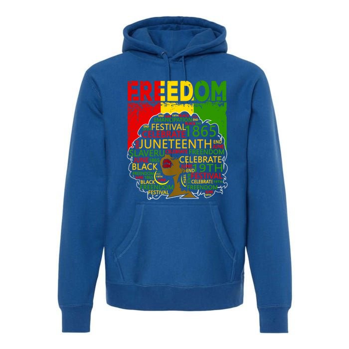 Melanin Black Magic Juneteenth Freedom Mom Cool Gift Premium Hoodie