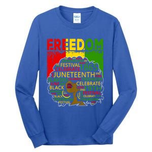 Melanin Black Magic Juneteenth Freedom Mom Cool Gift Tall Long Sleeve T-Shirt