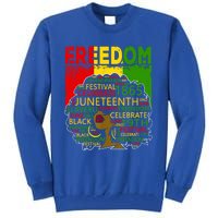 Melanin Black Magic Juneteenth Freedom Mom Cool Gift Tall Sweatshirt