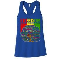 Melanin Black Magic Juneteenth Freedom Mom Cool Gift Women's Racerback Tank