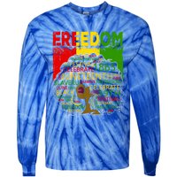 Melanin Black Magic Juneteenth Freedom Mom Cool Gift Tie-Dye Long Sleeve Shirt