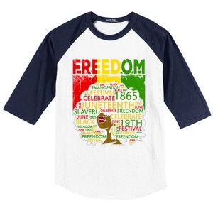 Melanin Black Magic Juneteenth Freedom Mom Cool Gift Baseball Sleeve Shirt