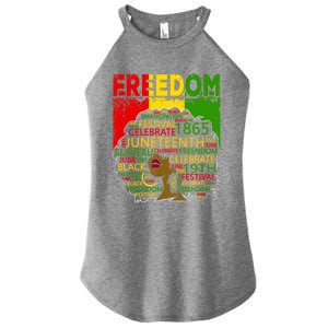 Melanin Black Magic Juneteenth Freedom Mom Cool Gift Women's Perfect Tri Rocker Tank