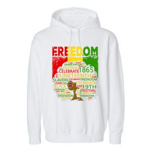 Melanin Black Magic Juneteenth Freedom Mom Cool Gift Garment-Dyed Fleece Hoodie