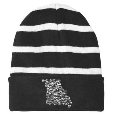 Missouri Breweries Striped Beanie with Solid Band