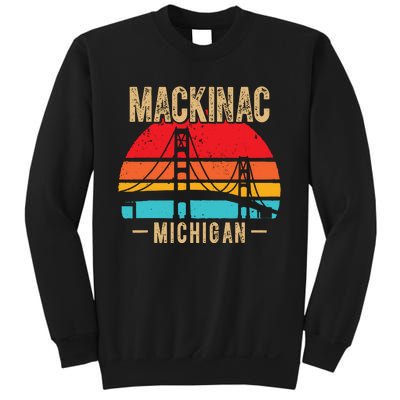 Mackinac Bridge Mackinaw Retro Vintage Michigan Souvenir Sweatshirt