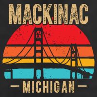 Mackinac Bridge Mackinaw Retro Vintage Michigan Souvenir Beanie
