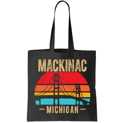 Mackinac Bridge Mackinaw Retro Vintage Michigan Souvenir Bag