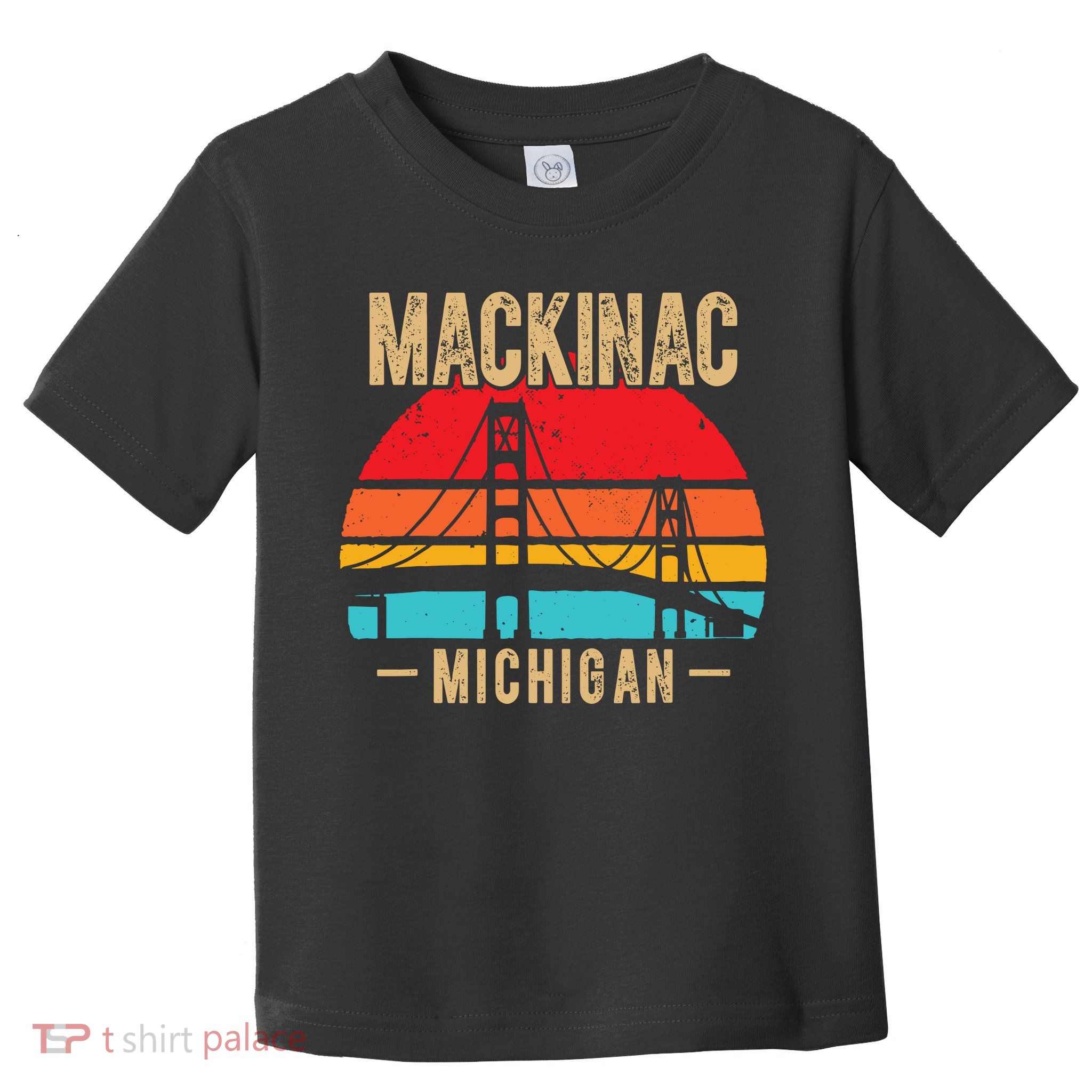Mackinac Bridge Mackinaw Retro Vintage Michigan Souvenir Toddler T-Shirt
