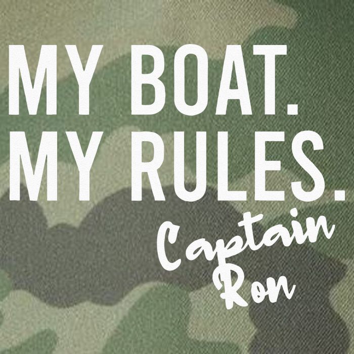 My Boat My Rules Captain Ron Personalized Boating Name Legacy Tie Dye Trucker Hat