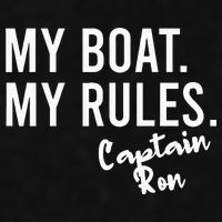 My Boat My Rules Captain Ron Personalized Boating Name Ladies PosiCharge Tri-Blend Wicking Tank