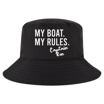 My Boat My Rules Captain Ron Personalized Boating Name Cool Comfort Performance Bucket Hat