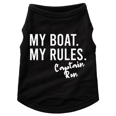 My Boat My Rules Captain Ron Personalized Boating Name Doggie Tank