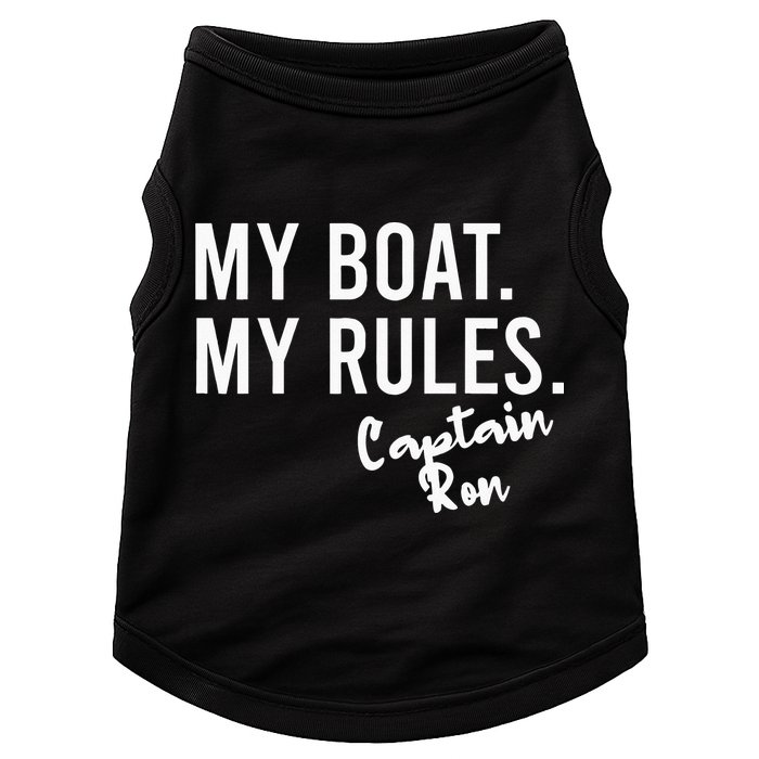 My Boat My Rules Captain Ron Personalized Boating Name Doggie Tank