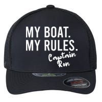 My Boat My Rules Captain Ron Personalized Boating Name Flexfit Unipanel Trucker Cap