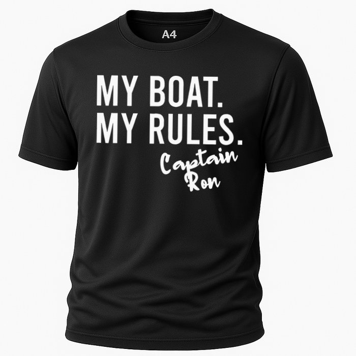 My Boat My Rules Captain Ron Personalized Boating Name Performance Shirt