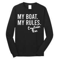My Boat My Rules Captain Ron Personalized Boating Name Long Sleeve Shirt