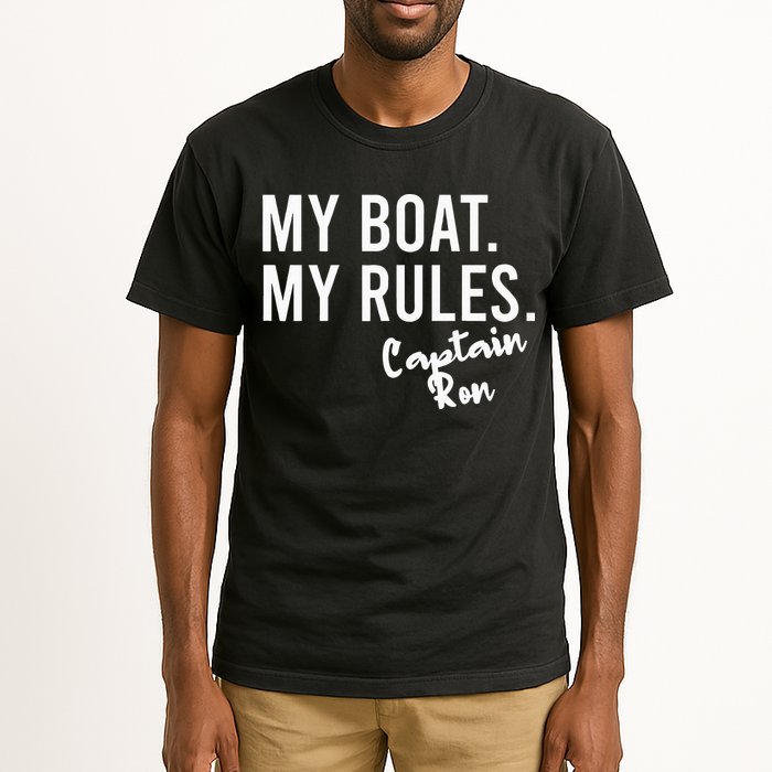 My Boat My Rules Captain Ron Personalized Boating Name Tall T-Shirt