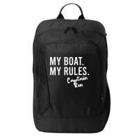 My Boat My Rules Captain Ron Personalized Boating Name City Backpack