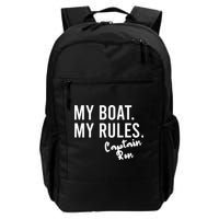 My Boat My Rules Captain Ron Personalized Boating Name Backpack