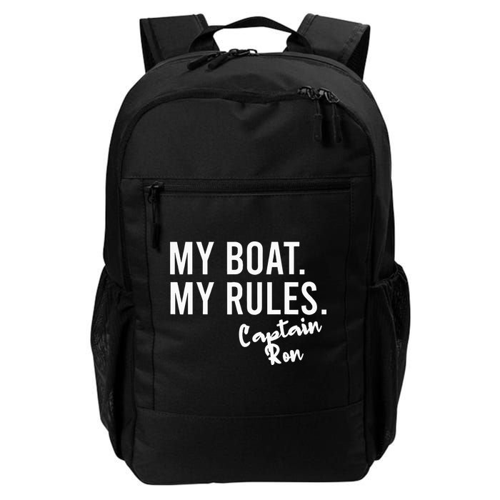 My Boat My Rules Captain Ron Personalized Boating Name Backpack