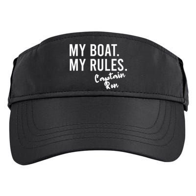 My Boat My Rules Captain Ron Personalized Boating Name Adult Drive Performance Visor