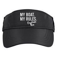 My Boat My Rules Captain Ron Personalized Boating Name Adult Drive Performance Visor