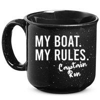My Boat My Rules Captain Ron Personalized Boating Name 15oz Campfire Ceramic Mug