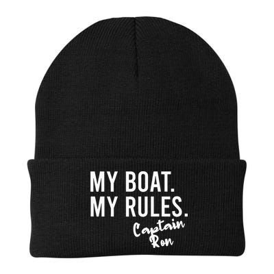 My Boat My Rules Captain Ron Personalized Boating Name Beanie