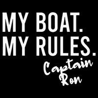 My Boat My Rules Captain Ron Personalized Boating Name Flatbill Hat