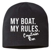 My Boat My Rules Captain Ron Personalized Boating Name Sustainable Beanie