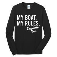 My Boat My Rules Captain Ron Personalized Boating Name Tall Long Sleeve T-Shirt