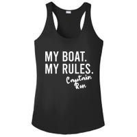 My Boat My Rules Captain Ron Personalized Boating Name Ladies PosiCharge Competitor Racerback Tank