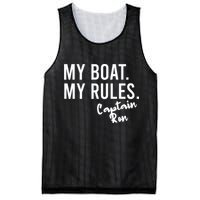 My Boat My Rules Captain Ron Personalized Boating Name Mesh Reversible Basketball Jersey Tank