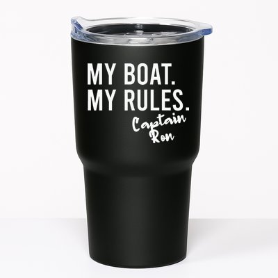 My Boat My Rules Captain Ron Personalized Boating Name Tumbler