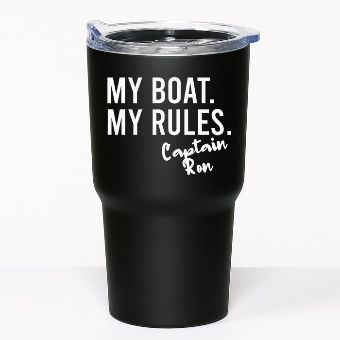 My Boat My Rules Captain Ron Personalized Boating Name Tumbler