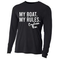 My Boat My Rules Captain Ron Personalized Boating Name Cooling Performance Long Sleeve Crew