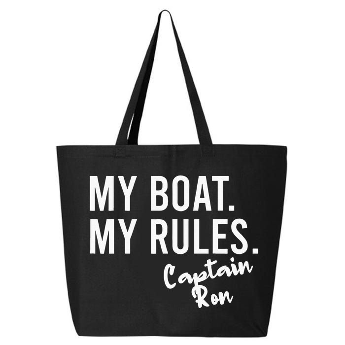 My Boat My Rules Captain Ron Personalized Boating Name 25L Jumbo Tote