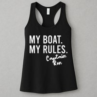 My Boat My Rules Captain Ron Personalized Boating Name Womens Tank Top