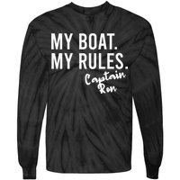 My Boat My Rules Captain Ron Personalized Boating Name Tie-Dye Long Sleeve Shirt