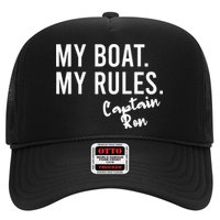 My Boat My Rules Captain Ron Personalized Boating Name Trucker Hat